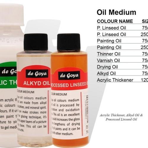 Jual DE GOYA DEGOYA OIL COLOR MEDIUM PAINTING VARNISH THINNER LINSEED Linseed oil Jakarta