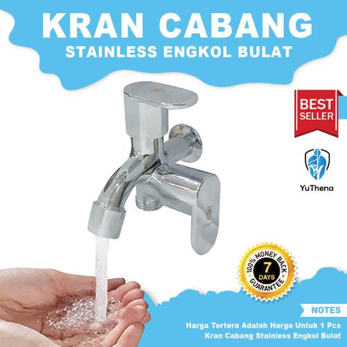 Gambar Kran Cabang Engkol Minimalis Murah - Keran Air Double Dua Shower Mandi dari YuThena Official Store Jakarta Barat Tokopedia