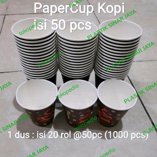 Jual Paper Cup/Paper Cup Uk 8 Oz (1 Dus), Gelas Kertas, Gelas Kopi,Cup ...