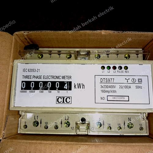 Jual KWH METER ANALOG 3PHASE CIC DTS977 3×230/400 20(100)A Kota