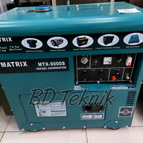 Jual Genset Silent Diesel Matrix MTX 9000 Solar Electric Stater - Kota ...