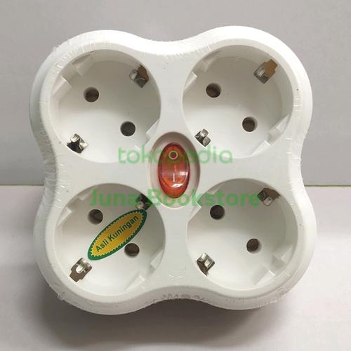 Jual T MULTI COLOKAN LISTRIK 4 LUBANG STOP KONTAK 4 IN 1 SWITCH ON OFF ...