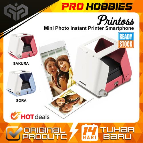 Promo Printoss Mini Photo Instant Printer Smartphone Blue Sora