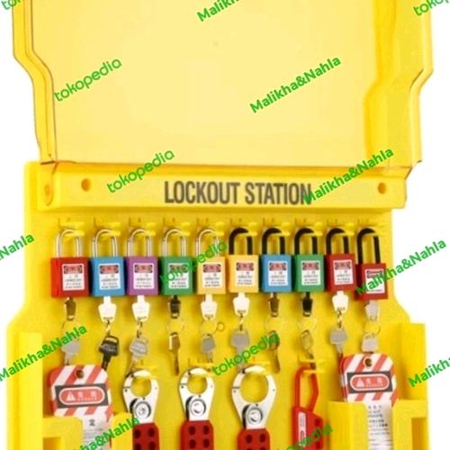Jual Lockout Tagout Station With LOTO Devices. Lock Out Tag Out Kit ...