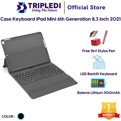 Promo TRIPLEDI Case iPad Mini 6 8.3 inch Keyboard Bluetooth Backlit