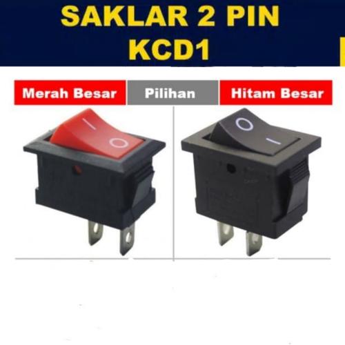 Jual Rocker Saklar Mini Switch ON OFF 2 Pin 2 Kaki - Merah - Kab ...