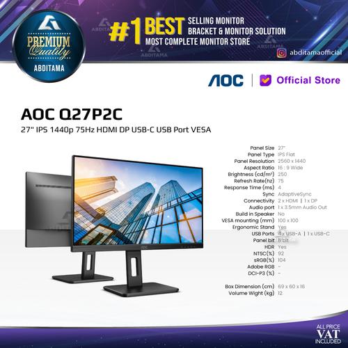 Jual Monitor LED AOC Q27P2C 27\