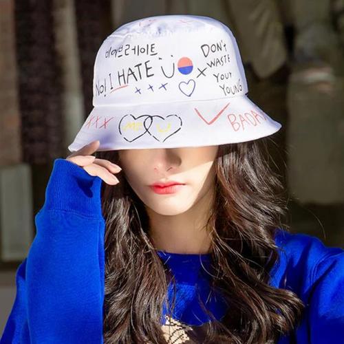 Jual Topi bucket graffiti korea import 