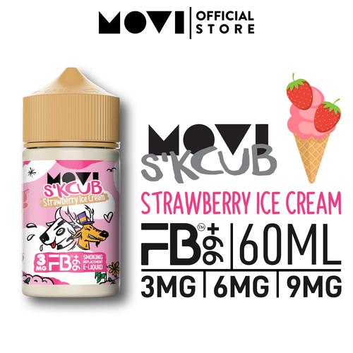 Jual LIQUID FREEBASE 99+ MOVI SKCUB STRAWBERRY ICE CREAM 60ML 6MG