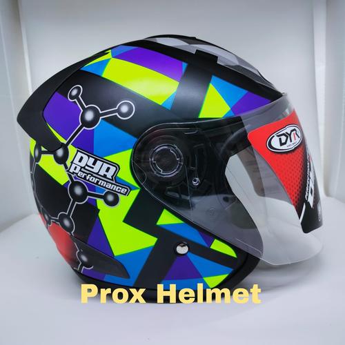 Jual Helm Half Face Dewasa Double Visor Exotic Matriks SNI Prox Helmets Ultimate Blue, M