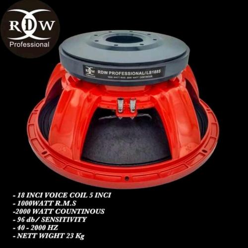 Jual Komponen Speaker 18 Inch RDW 