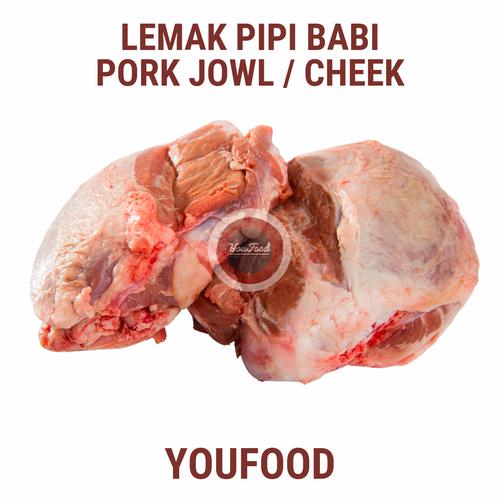 Jual Pork Jowl Cheek Whole / Lemak pipi babi utuh Bali 550 gr