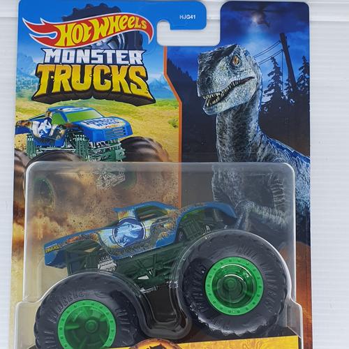 Jual HOTWHEELS MONSTER TRUCK JURRASIC VELOCIRAPTOR BLUE Kota Depok