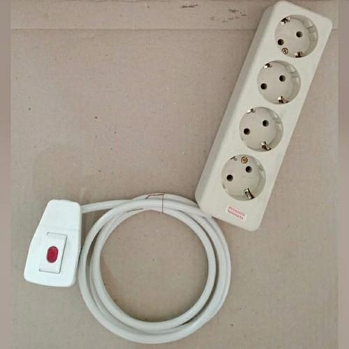 Jual Stop kontak 4 lubang uticon+kabel+steker ON/OFF tersedia 1 sampai ...