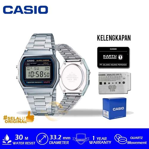 Gambar Casio GENERAL A158WA-1DF / A158WA 1DF / A158WA ORIGINAL dari GrosirGshock Jakarta Pusat Tokopedia