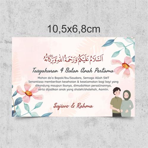 Jual Tasyakuran Kehamilan 4 bulan / syukuran 7 bulanan stiker /kartu