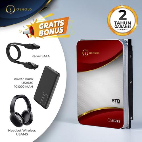 Promo Hardisk Hdd 5TB Osmous Red 7200 RPM Internal Sata 3.5" Hard Disk PC 5TB + Headset Cicil