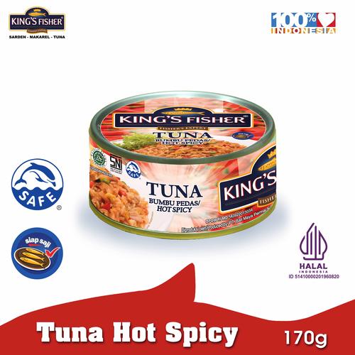 Gambar King's Fisher Tuna Canned Hot Spicy Daging Tuna Makanan Kaleng 170 g dari Kings Fisher Jakarta Utara Tokopedia