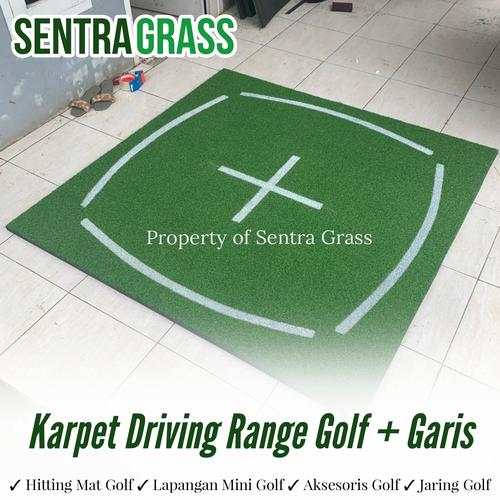 Jual Karpet Driving Range Golf Mat 120 x 120 cm Helipad + Garis Bantu