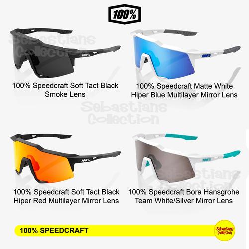 100% SPEEDCRAFT - Soft Tact Black - Smoke Lens Gözlük RIDE 100