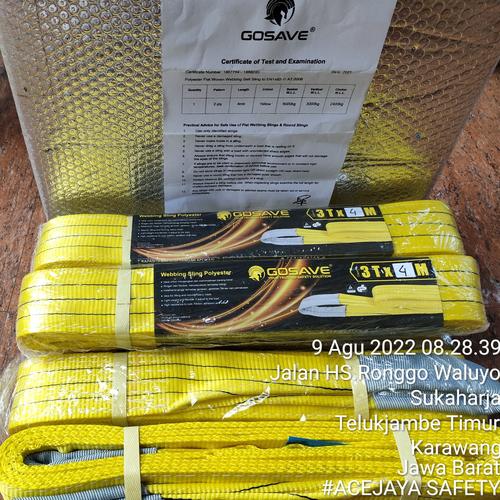 Jual WEBBING SLING 3 TON X 4 METER GOSAVE Kab. Karawang ACEJAYA