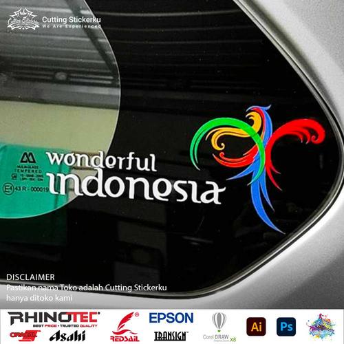 Jual Cutting Stiker Wonderful Indonesia Variasi Motor Mobil Sticker