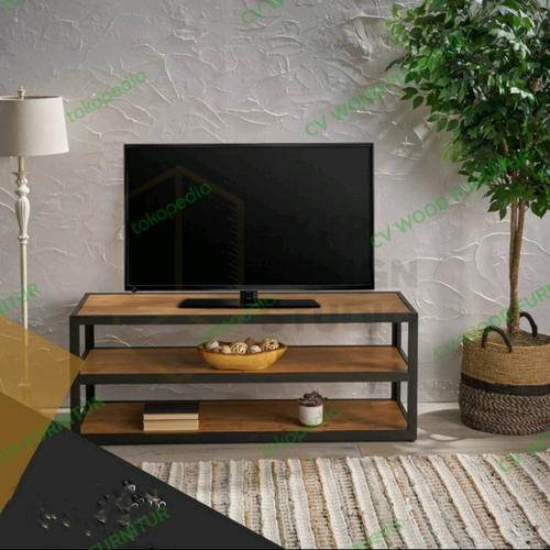 Jual rak meja tv minimalis model industrial rangka besi - Kota ...