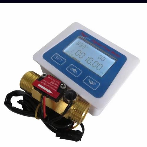Jual Digital Flow Meter Control Display With Water Sensor 3/4 inch LCD ...