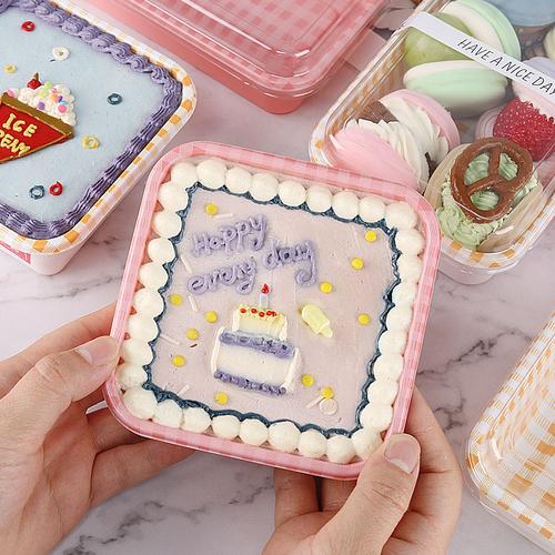 Promo Kotak Mika Korean Lunch Box Cake Wadah Mika Korea Tempat Pudding