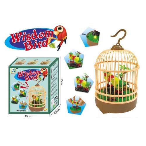 Jual Mainan Anak Heartful Bird Toy Burung Dalam Sangkar Sensor Suara