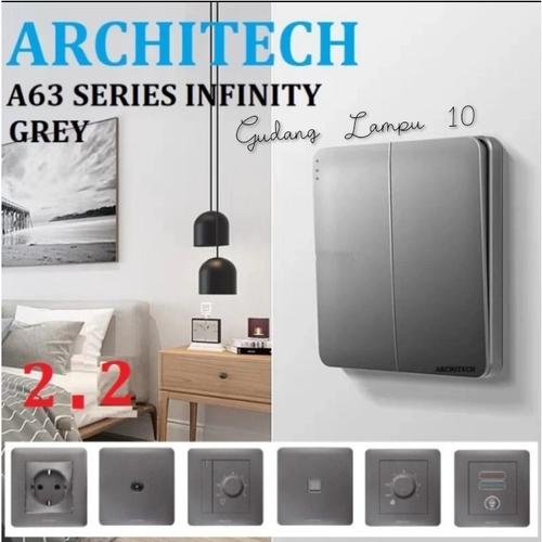 Jual Architech Infinity Grey 63 Saklar Dimmer/DND/Bell/Alarm/Sensor