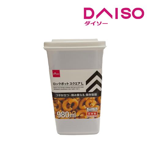 Jual Daiso Food storage container square type L size Jakarta Selatan