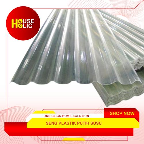 Jual Seng Plastik Bening Ombak Besar / Seng Atap Gelombang Besar Per