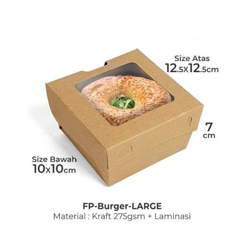 Jual Kardus Bungkus Kemasan Makanan Burger Dimsum Takoyaki Kraft Lunch