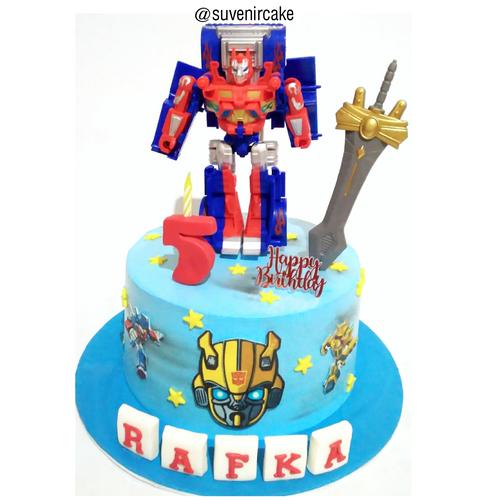 Jual Cake Transformers/kue ulang tahun optimus prime/kue ultah