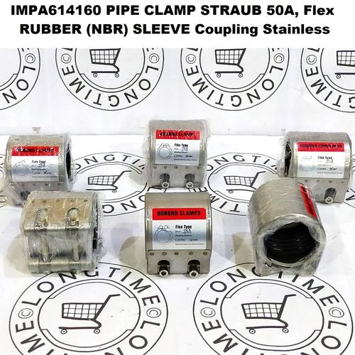 Jual IMPA 614160 Pipe Clamp Straub 50A Klem Flex Rubber NBR Sleeve