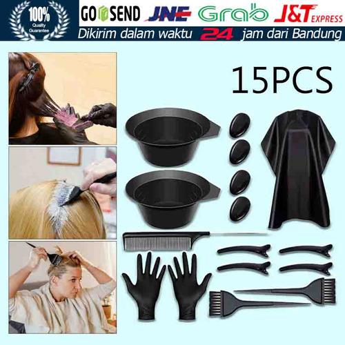 Jual 15 Buah/Set Paket Alat Cat Rambut Mangkuk Sarung Tangan Sisir Cat ...