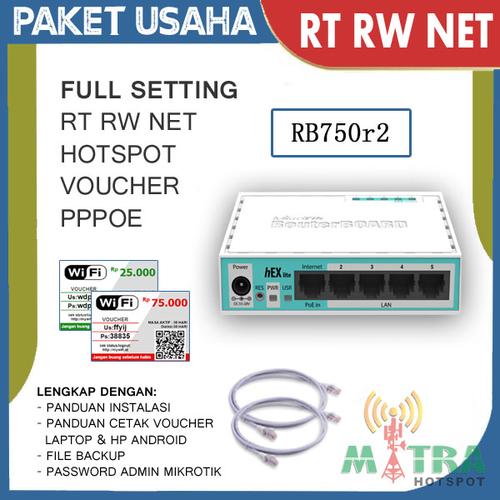 Jual Paket RB750r2 Plus Setting Hotspot Rt Rw Net Sistem Voucher - Kab ...