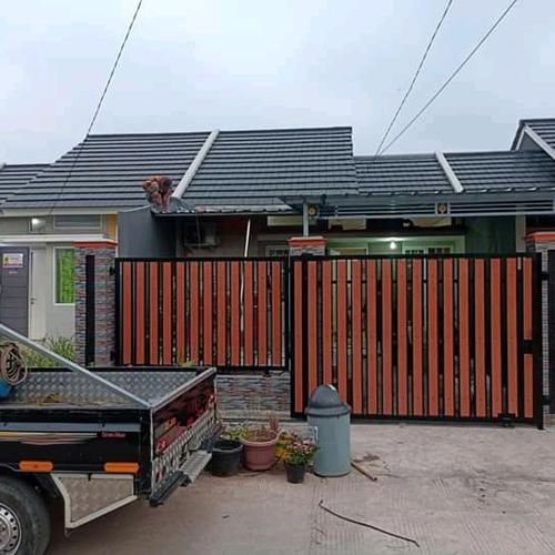 Jual pagar besi minimalis grc motif kayu - Kab. Bandung - aZLansteelArt