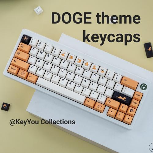 Jual DOGE orange new version fresh keycaps pbt lucu shiba inu dog cat ...