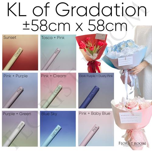 Jual 20 lembar KL of Gradation - FLoral Wrapping Cellophane GRadasi ...