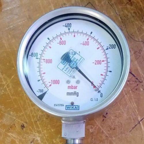 Vacuomètre / Jauge à Vide 0-1000 Mbar - Diamètre 80 Mm - Attaque Raccord Rapide - Neuf
