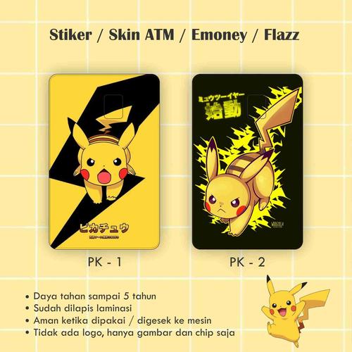 Jual Stiker ATM / Flazz / Emoney / Garskin / Skin Kartu Pokemon - PK 1 ...