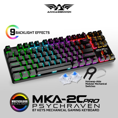 Gambar Keyboard Mechanical Gaming Armaggeddon MKA-2C PRO Psychraven TKL - - MKA 2C PRO ONLY dari Odunze Jakarta Barat Tokopedia