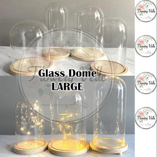 Jual Kubah Kaca Glass Dome Besar Kosong Glassbox Container Display Box ...
