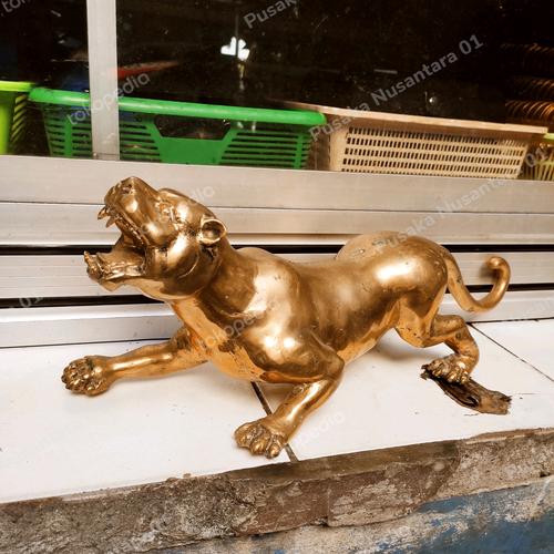 Jual Patung Macan / Harimau / Kumbang Warna Kuning Emas Spesial - Kota