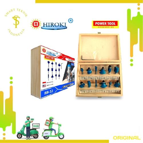 Jual HIROKI ROUTER BIT SET 12 MATA PROFIL KAYU MESIN WOOD TRIMMER - Kab ...