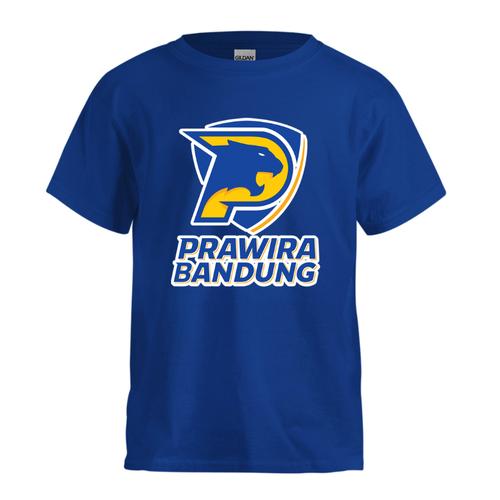 Jual T-Shirt Kaos Basket IBL Prawira Bandung Primary Logo - Putih, L