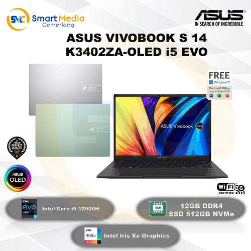 ASUS Vivobook S 14 OLED K3402ZA|i5-12500H|8GB|512G|IrisXE|W11+OHS di Smart  Media Computer Tokopedia