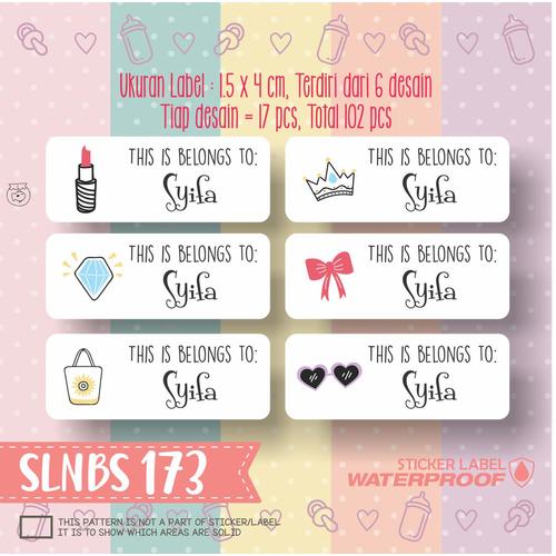 Jual stiker label nama anak pensil buku tas sepatu sekolah SLNBS-173 ...